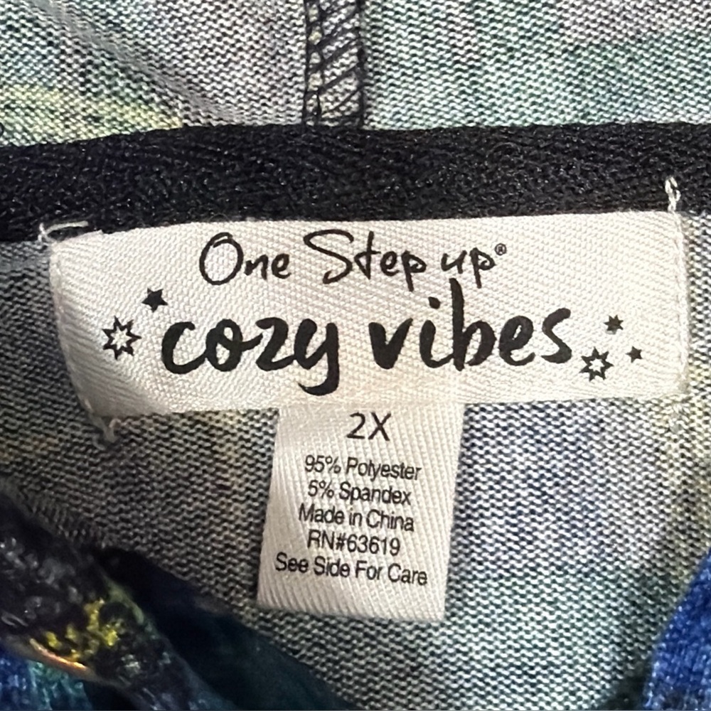 GREEN BLACK YELLOW wide PLAID HOODIE NEW sweater Cozy Vibes Tunic Women’s  2xl - Picture 2 of 12